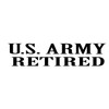 Us Army Retired Veteran Sticker Decal Military White Car Window