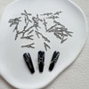 NAIL ANGELネイルアクセサリーランダム混合50粒入りパンク風誇張ダークブラックシリーズネイル合金アクセサリー JA022