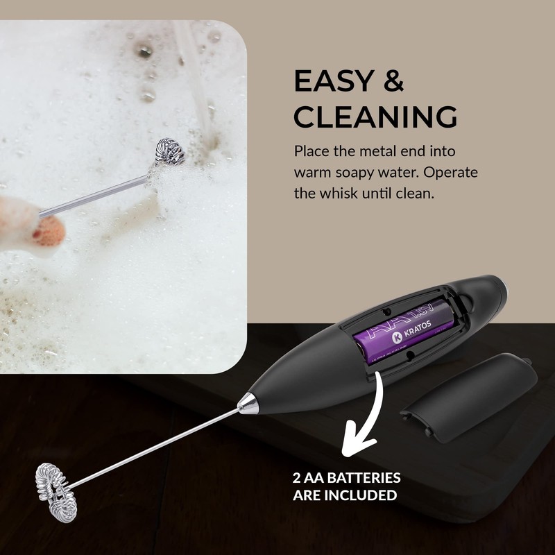 Chefwave | Powerful electric milk frother with stand | Milk