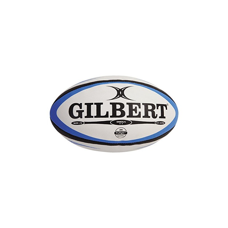 Gilbert Omega Match Rugby Ball - White - Size 5