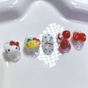 [Premium handmade embossed nail] Omelet Rice Cat - Coffin (Long)