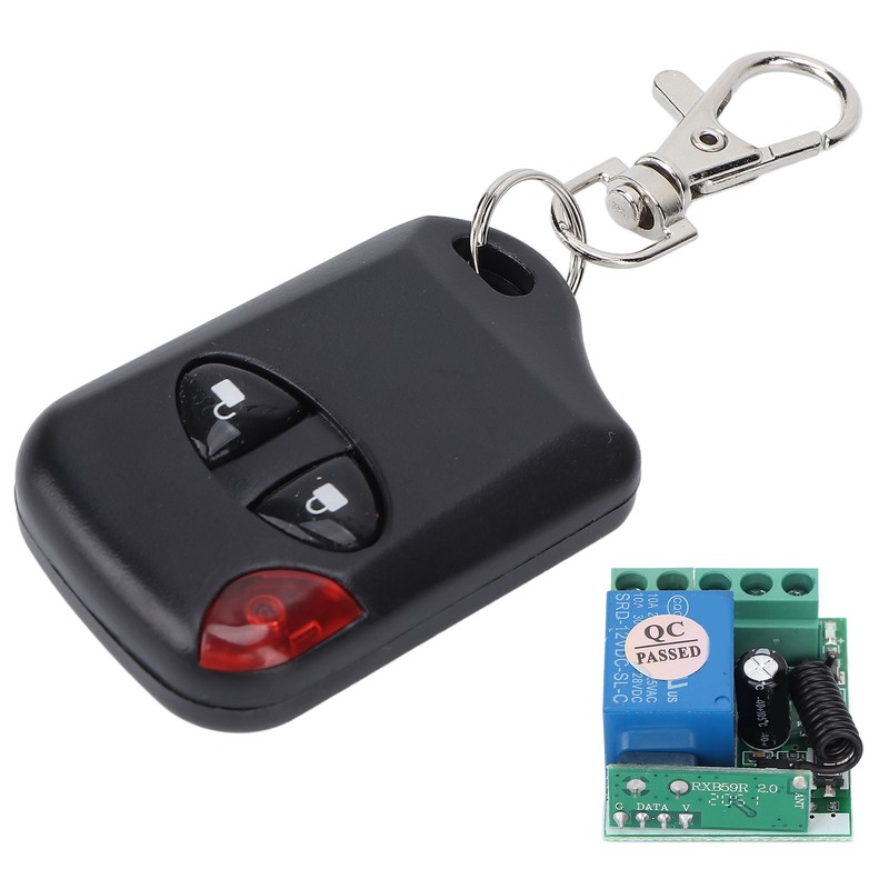 Single Channel Relay RF Wireless Switch 433MHz DC12V Adjustable Remote