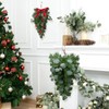 Zomiboo 8 Pcs Christmas Greenery Swag with Eucalyptus Mixed Pine