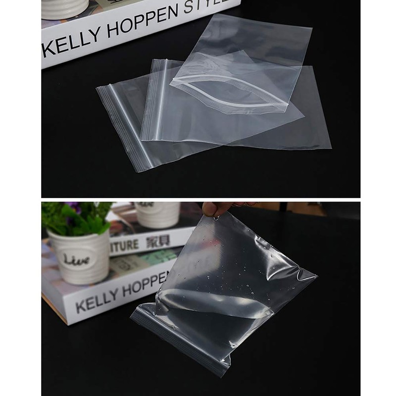 YOFADCI Zip Bags Plastic Clear Resealable Food Bags Zipper Kitchen