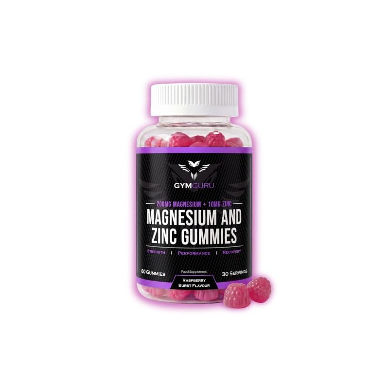 Gym Guru® Magnesium Gummies with Zinc and Vitamin B6, 60