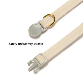 YUDOTE Cotton Breakaway Cat Collar with Bow Tie and Bell, Adjustable Cute Soft Corduroy Kitten Collars for Girl and Boy Cats,White