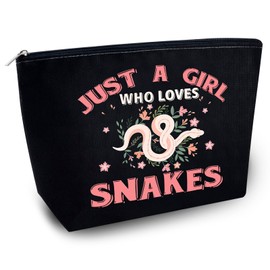 Yoxiumi Snake Bag Snake Stuff Snake Gifts for Women Snake Print Makeup Bag Snake Accessories Decor Stuff for Animal Snake Lovers Snakes Makeup Zipper Pouch Snake Themed Gifts Travel Organizer,