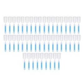 50pcs Bottle Sponge Brush Long Handle Cup Cleaning Sponge Brush for Baby Bottles