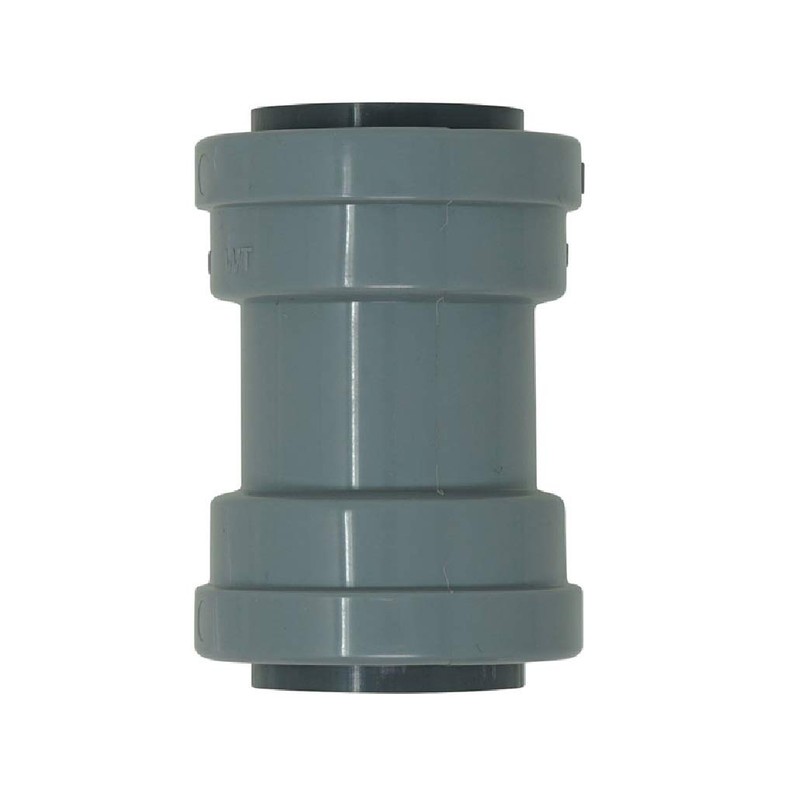 Southwire P-CP-075 3/4" CIC Push Install PVC Coupling, Gray