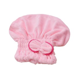 Gogogmee Coral Fleece Dry Hair Cap Soft Comfortable Shower Cap Elastic Absorbent Hair Detangler for Women Bath Makeup Face Wash Random Color