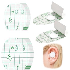 RTRTGS Pack of 60 Waterproof Transparent Earmuffs, Ear Protection, Water with Round Cotton Core, Disposable Earmuffs, for Hair Colour Shower, Wear Protection, 30 Pieces 6.8 x 4.4 cm, 30 Pieces 5.3 x
