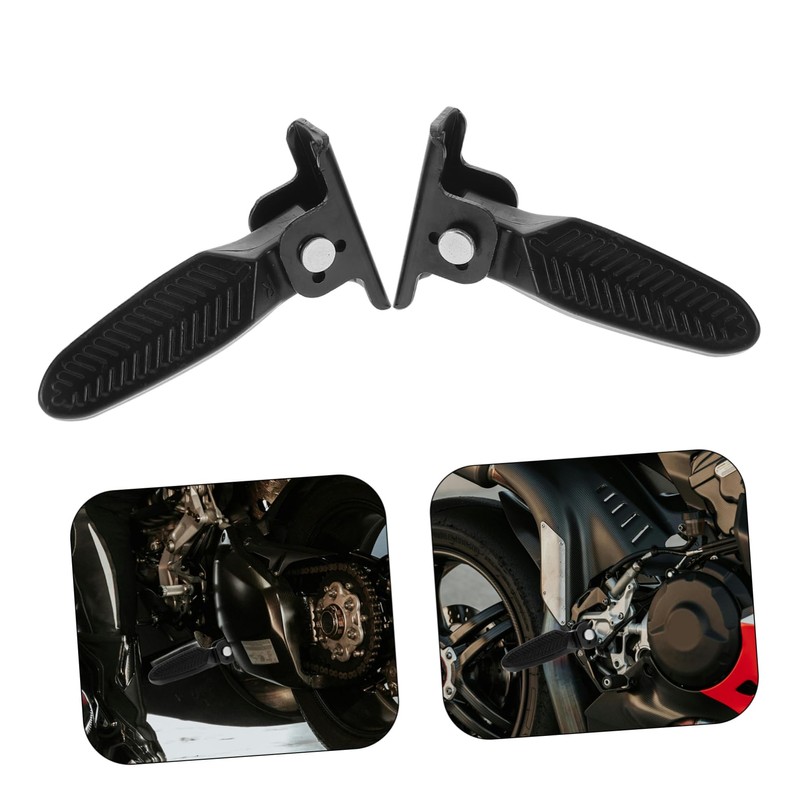 ABOOFAN 1Pair Folding Bike Pegs Lightweight Metal Foot Rest for