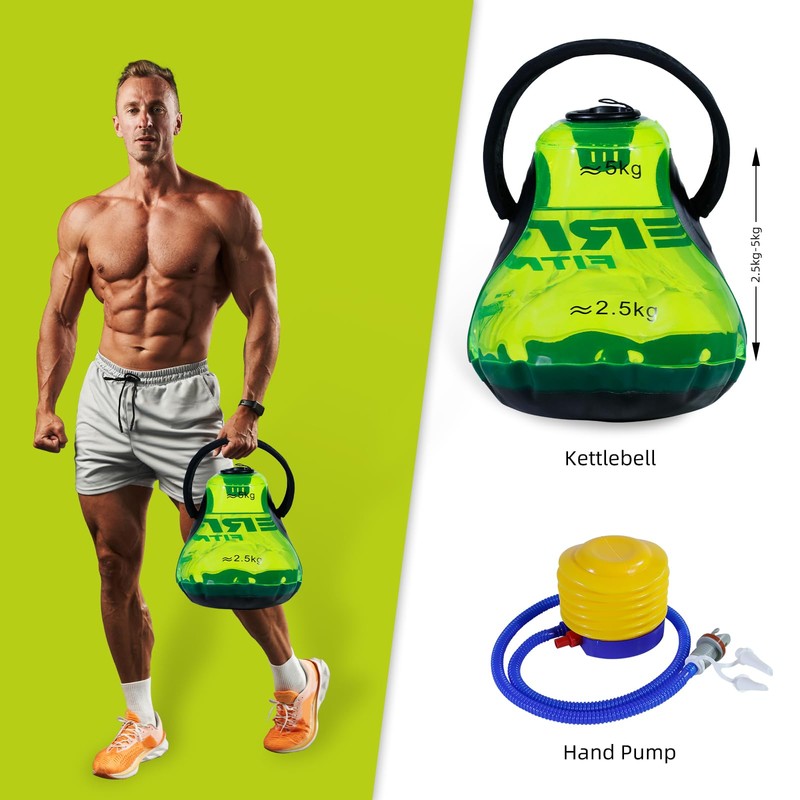 CCLIFE Water Filled Kettlebell Boiler Shaped Water Injection Kettlebell Adjustable
