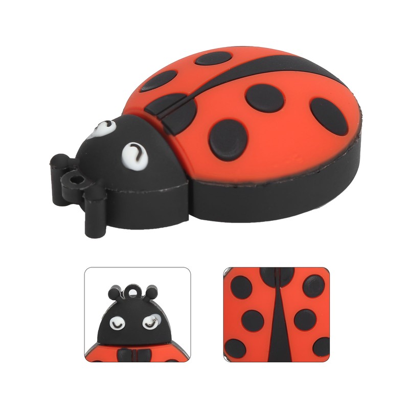 Flash Drive Cute Cartoon Ladybug Compatible Storage Optional USB Thumb