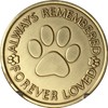 RecoveryChip Dog Memorial Always Remembered Forever Loved - Paw Prints