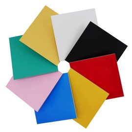 Creatorally 8 Pack Pre-Painted Colored Plywood Sheets,Basswood for Laser Cutting,12x12x1/8 Inch (3mm),Ideal for DIY Crafts, Engraving, Ornaments, Models Making (8 Colors Mixed)