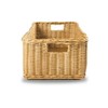 The Basket Lady Long Low Wicker Basket, Large, 25 in
