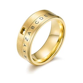 Decoder Ring for Secret Codes - Spinner Spy Ring (Gold, 9)