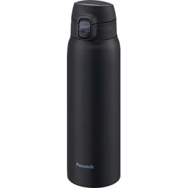 Peacock AKM-70 AK Water Bottle, One-Touch Open, Heat + Cold Retention, 23.7 fl. oz. (700 mL), Compatible with Sports Drinks, Stainless Steel, Dark Navy