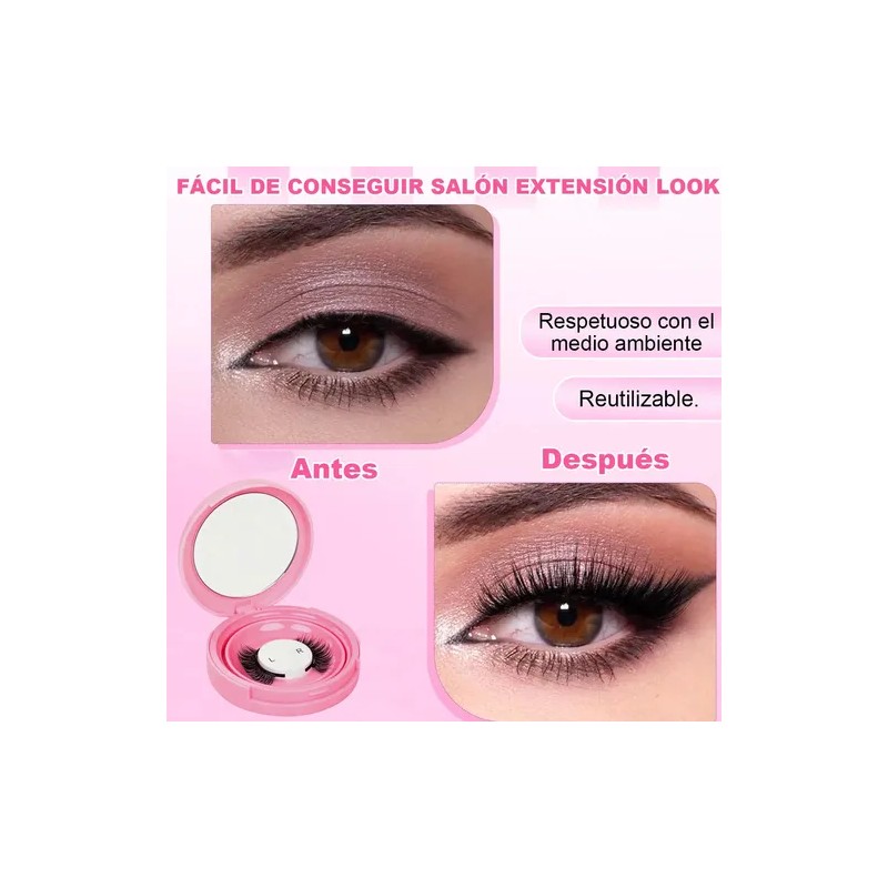 Kit De Pestañas Postizas Magnéticas Reutilizables 2 Pairs