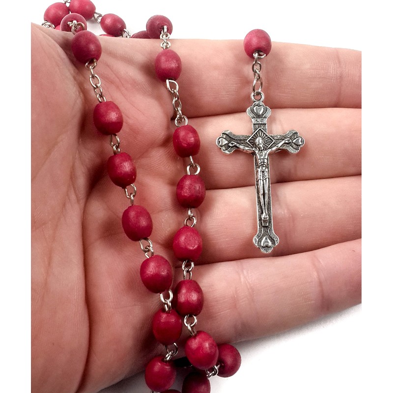 Nazareth Store Rose smell Rosary Petal Red Rare Carved Beads