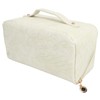 Makeup Cosmetic Bag Large Capacity Embossed Pattern Multifunctional Divider PU