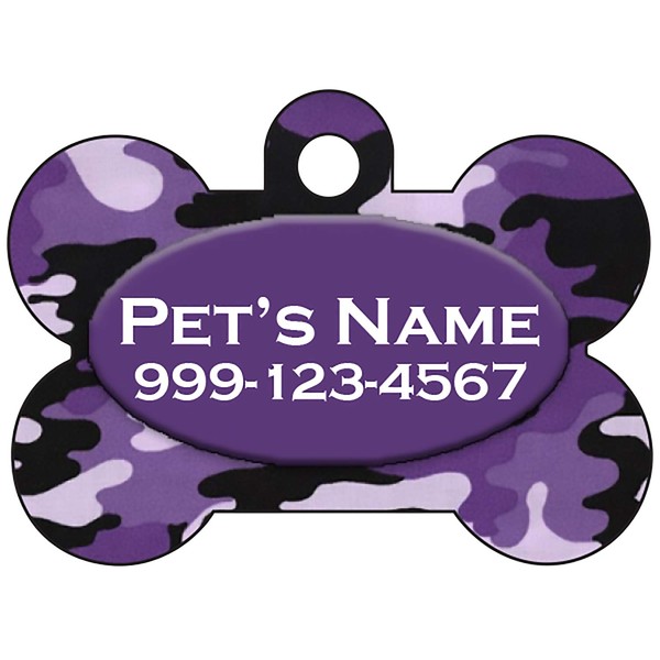 Camo Dog Tag Pet Id Tag Personalized w/Your Pet's Name