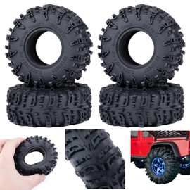 RCHUBAM 1.3 RC Crawler Tires 70 * 27mm TRX4M 1.3" Large RC Mud Tires Compatible with TRX4M SCX24 1/18 1/24 RC Crawler Cars (A)