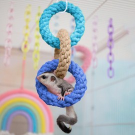 SALUDABLE Small Animals Toy Ferrets Monga Loop Pet Supplies (Blue)