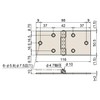 Joe Prince 竹下 Landscape Stainless Steel Hinges (perforated) 51 mm, 1 Pieces
