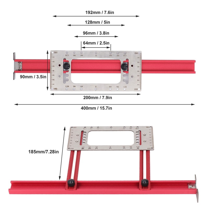 Door Handle Punch Locator Cabinet Hardware Opening Locating Jig 64mm