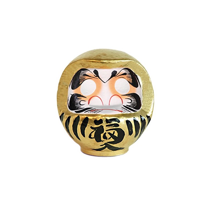 Takasaki Daruma HKDM-3-GD-9 Figurine, Gold No. 3, 4.7 x 4.3