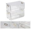 DynkoNA 2-Pack Stackable Makeup Organizer Bins, Clear Stacking Pantry Bins
