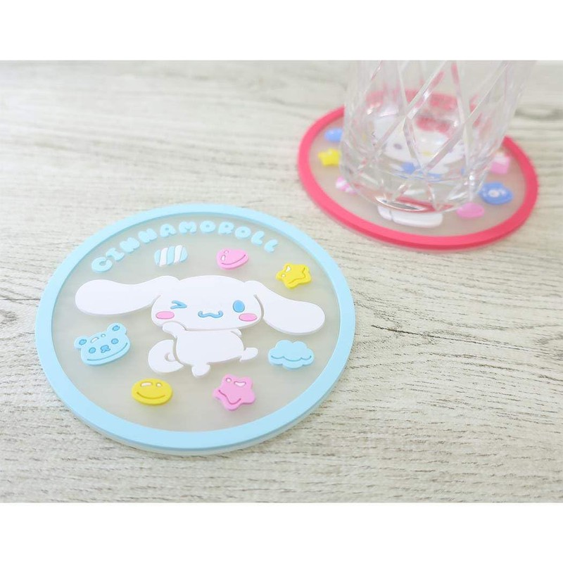 Cinnamoroll [Tableware] Clear Rubber Coaster Sanrio