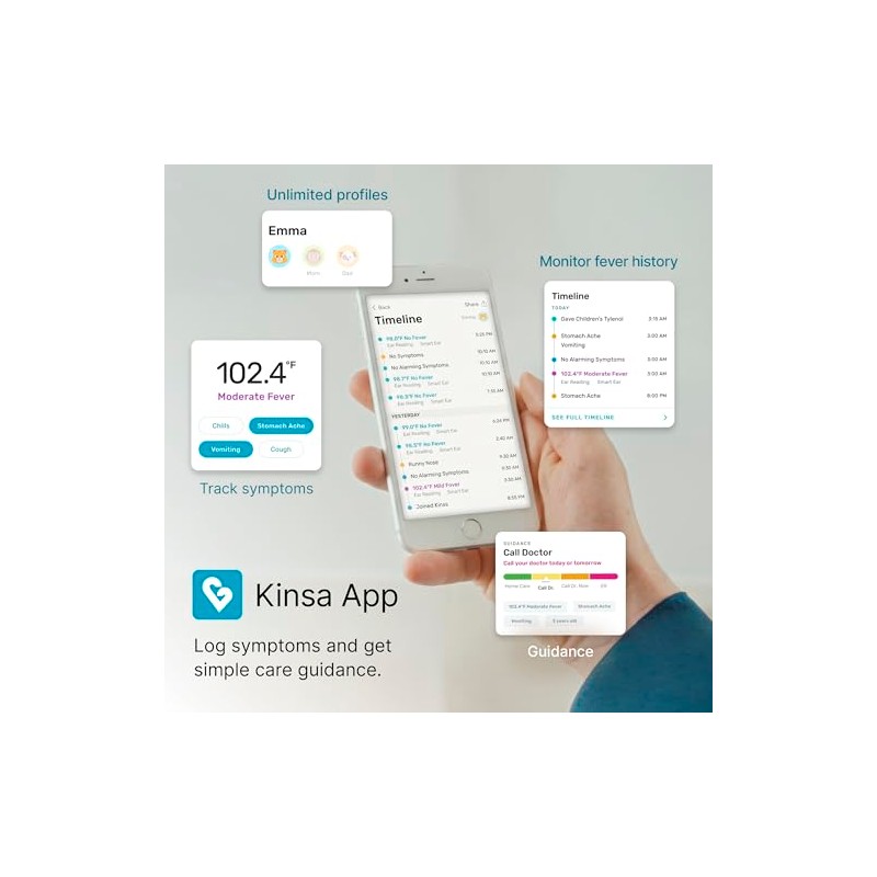 Kinsa QuickCare Smart Digital Thermometer for All Ages