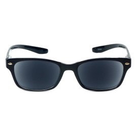 Calabria Neck Hanging Reading Sunglasses +1.00 Black Men Women Sun Glasses Readers Long Temples UV Protection Trendy w/Case