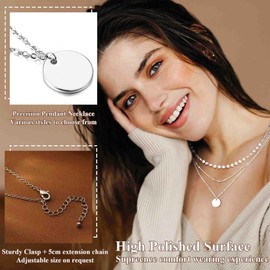 JeweBella 3 PCS Gold Necklaces for Women 14K Gold Plated Layered Necklace Zirconia Cross Coin Pearl Heart Pendant Necklace Silver Snake Necklaces Chain Choker Necklace Gold Jewellery with Gift Box