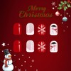 FULANSI Christmas Press on Nails Short Square Fake Nails with
