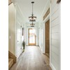 12 Inch Farmhouse Wood Chandelier Light Fixture, 3-Light French Country