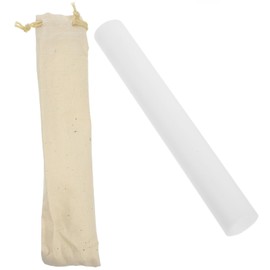 Doitool Acrylic Singing Bowl Mallet : White 7.68 Inch Crystal Sound Bowl Striker for Meditation Prayer Sound Mallet with Rubber Grip for Smooth Clear Tone