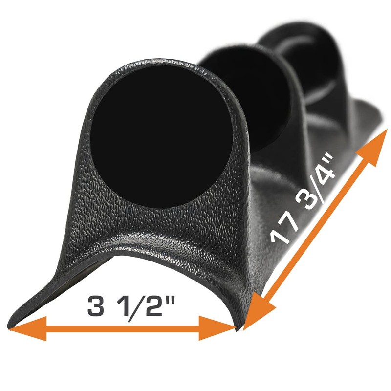 GlowShift Universal Black Triple Pillar Gauge Pod - Fits Any