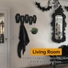 Coffin Coat Hooks, Black Wooden Coat Rack with 5 Hooks,