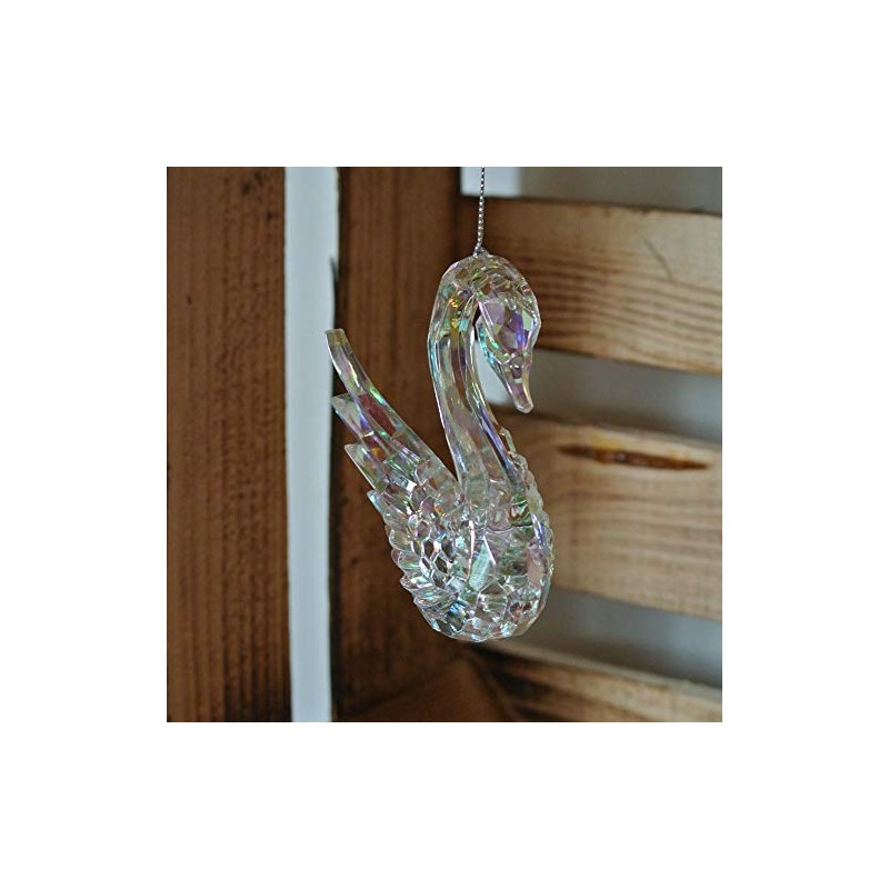 Gisela Graham Acrylic Christmas Ballerina Swan Decoration
