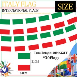 Länder Flaggen (Saitenfahnen 10m:Italy)