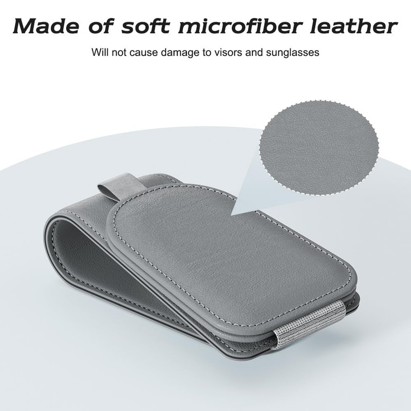 Sotfamily Sunglass Holder for Car Visor, Suede Cloth Magnetic Sunglass
