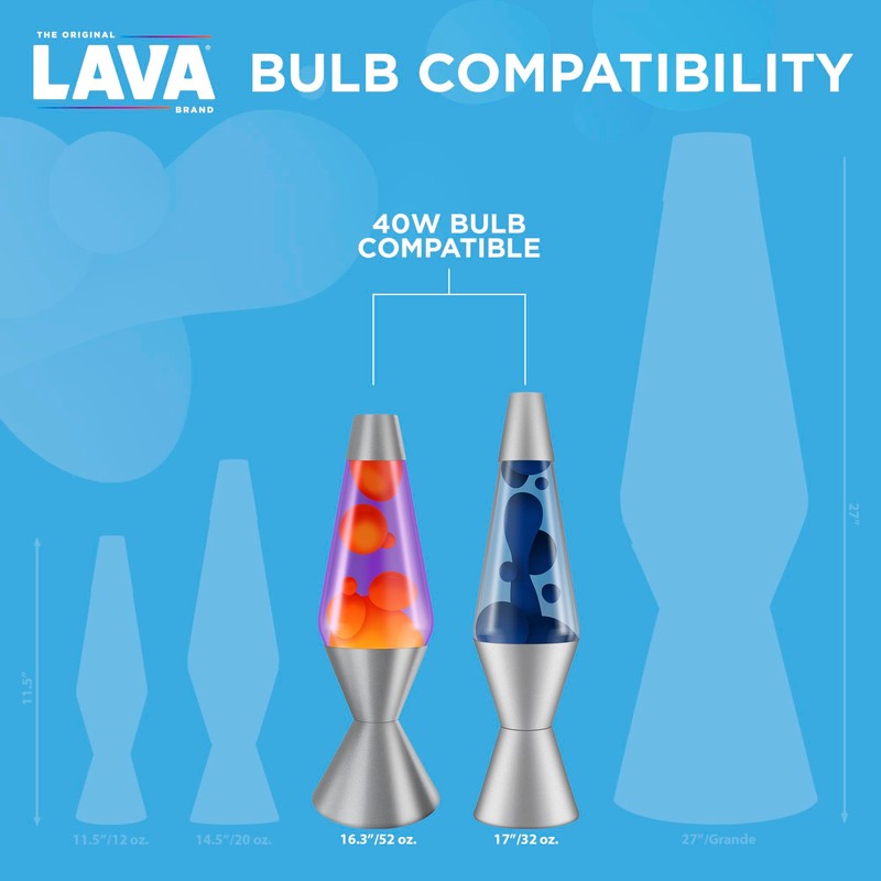 Lava 5032-6 40-Watt Replacement Item #5032 Light Bulb, 2 Count