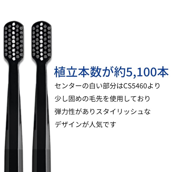 Kraprox Toothbrush, Black is White (Black x Black) Set of 2 + Toothbrush Stand (Black)