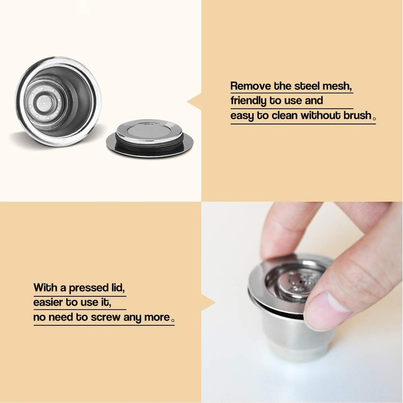 i Cafilas Nespresso Capsules Stainless Steel Compatible with Nespresso Capsules