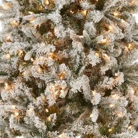 National Tree Company 6.5 ft. Snowy Mixed Pine Tree with Clear Lights