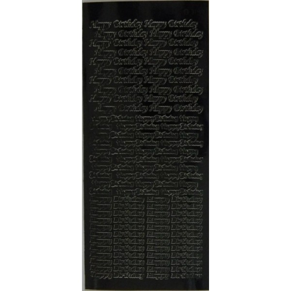 Kelly's Stickers Outline Sticker - Happy Birthday - 314913 bk/bk